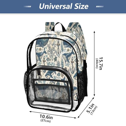 Mochila transparente para estadios y conciertos con compartimentos cómodos 4