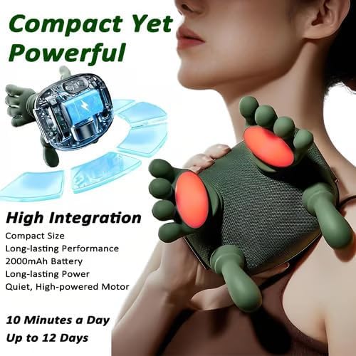 Miniatura 4 de Real Touch Heat Massager-Neck Massager, Neck and Shoulder,Portable Hand Shoulder and Back Massagers Cervical Massager Electric Masajeador en Forma