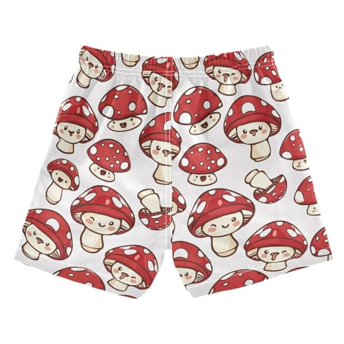 Red Mushrooms Boys Swim Trunks Toddler Shorts Swimwear Boardshorts2