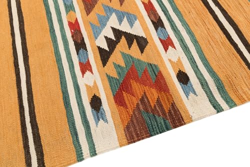 Tapis Kilim afghan tissé main, l'histoire d'un tapis d'Orient moderne en laine