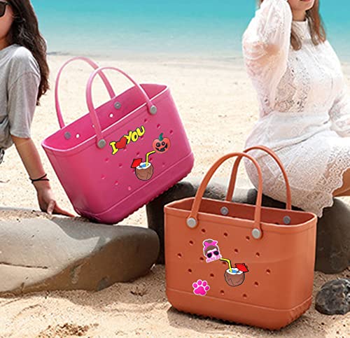 Image of Lckaey Rubber Beach Bag Accessories-PVC Rubber Totes organizer Sport Charms- for Purse Bogg Inserts