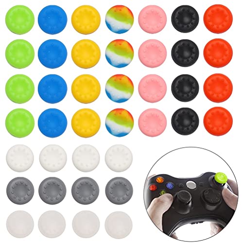 40 fundas de silicona para el pulgar de Xbox, accesorios de silicona para mando de PS2, PS3, PS4, PS5, Xbox 360, Xbox One, Xbox Series X/S, multicolor