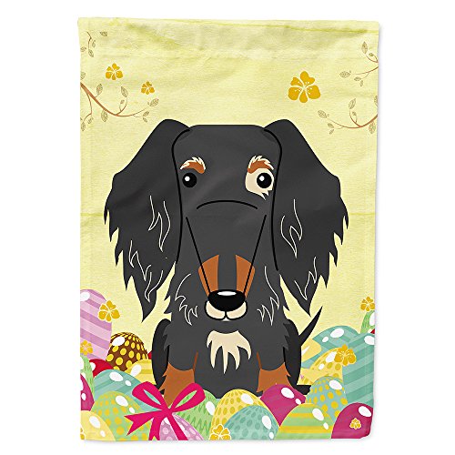 Drapeau Teckel à Poils Dapple Pâques Grand Drapeau Maison Toile Multicolore BB6128CHF