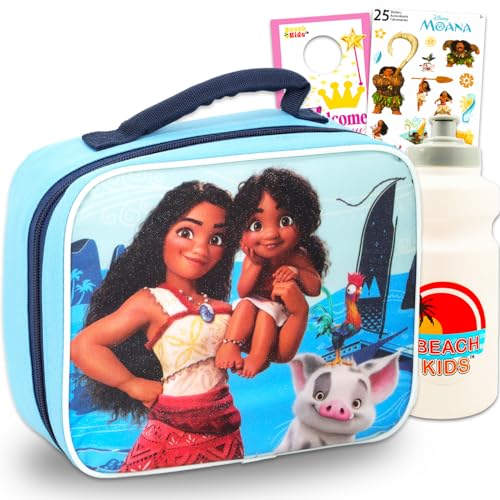 Simple Modern Moana Lunch Box: Stylish, Insulated, and Kid-Friendly Choice 10 Disney Moana Lunch Box for Kids - Bundle with Insulated Lunch Bag, Water Bottle, Stickers, More Moana Lunchbox for Girls