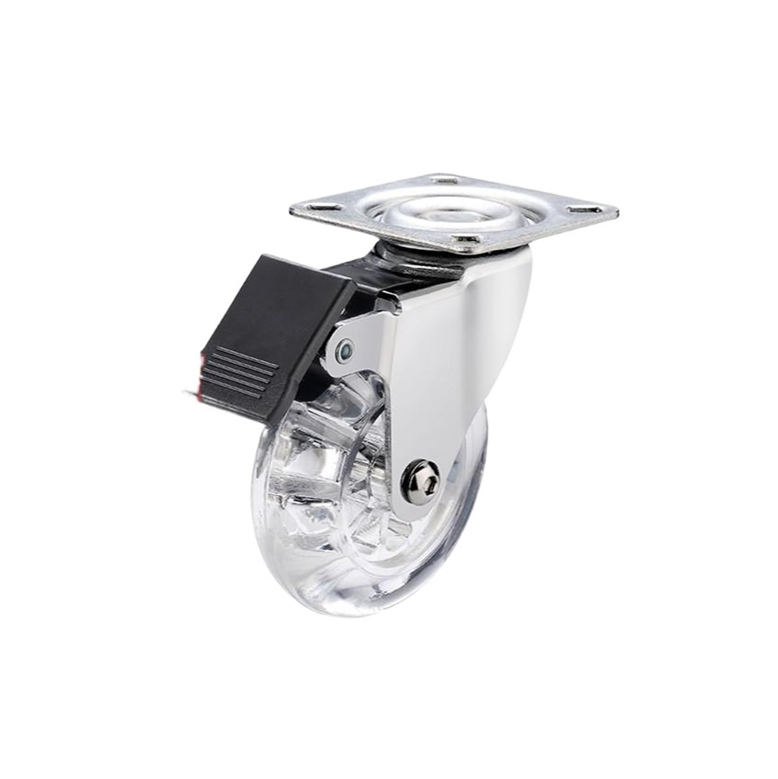 MXXDMOPD 4 Pieces/lot 3 inch Transparent Wheel Furniture Display Cabinet Silent Rubber Swivel Pulley Caster(B)
