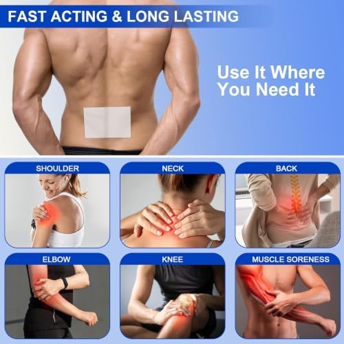 AROSLU Lidocaine Patches 4% Max Strength, Back & Joint Pain Relief - 3