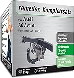  RAMEDER Komplettsatz, Anhängerkupplung schwenkbar + 13pol Elektrik für Audi A6 Avant (136126-05381-3)