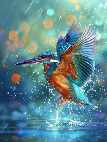 Cristal artisanat murale décoration oiseau mouche 45x60 contre le stress du quotidien