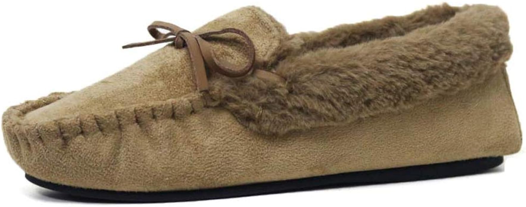 Fluffy moccasin slippers Clearance