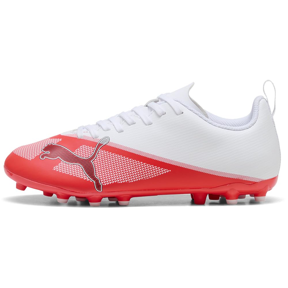 Puma 7 Play MG Jr, Scarpe da Calcio Unisex per Bambini, Ultra Red Black White, 32 EU