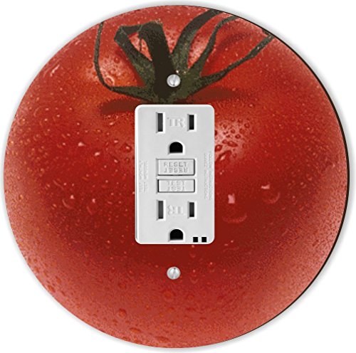Plaque d'interrupteur rond GFI rouge RND-GFISINGLE-14 pour finition murale