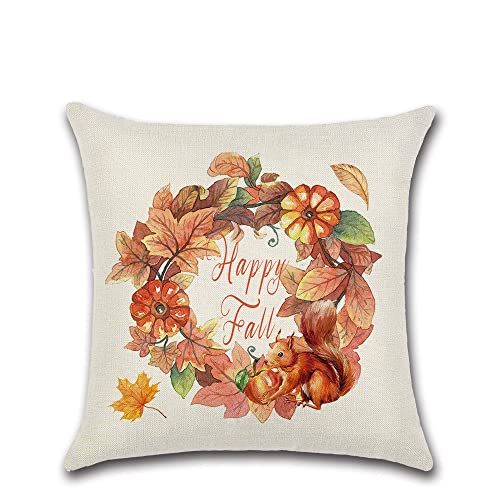 Housses de coussin en lin 45x45 cm imprimé floral pour lit et canapé