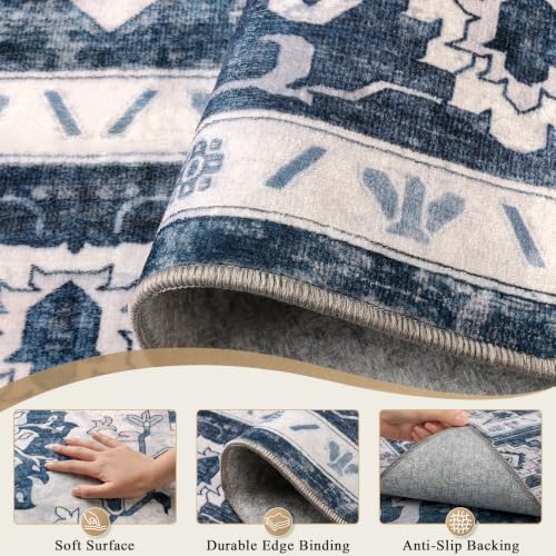 CloudParadise Washable 2x3 Entry Rug: Soft Vintage Washable Rugs - image 6
