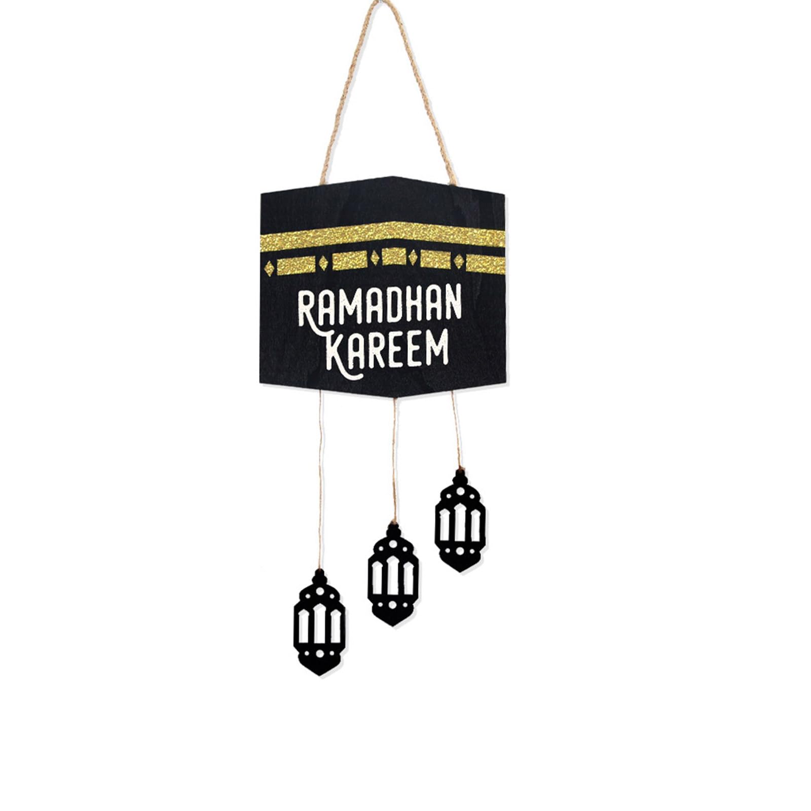 Buxuaaaa H Mosque Decoration Beautifully Crafted Wood And Star Pendant Anging Ornament For Ramadans Celebration Festival Party Decoration