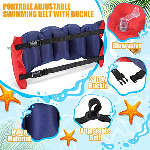 Inflatable Swim Belt Pool Flotation Belt Portable Waist Floatation Belt For Adults Adjustable Floating Belt Swimming Training Aid Waist Belt With Buckle And Rope For Swimming Beginner(1 Piece) #TOP2