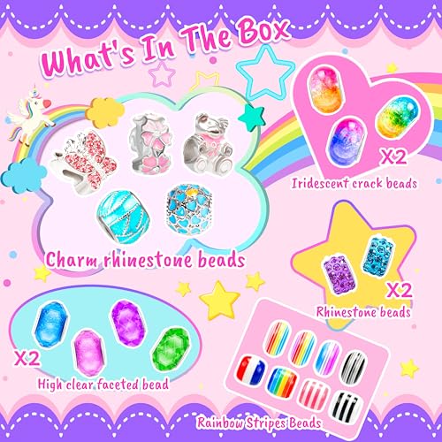 AMAZING TIME 130 Pcs Charm Bracelet Making Kit,&hellip;