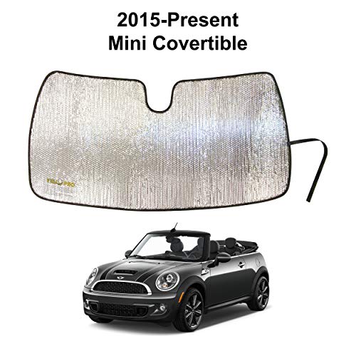 YelloPro Custom Fit Front Windshield Reflective Sunshade for 2015 2016 2017 2018 2019 2020 2021 2022 Mini Cooper, Cooper S, John Cooper Works Convertible, Sun Shade Protector Accessories [Made in USA]