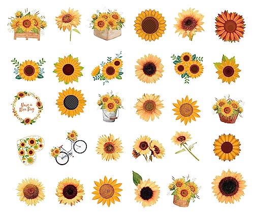 Etdtech Sunflower Wall Stickers Decals With 3D Butterfly, Yellow Flower For Kitchen Bedroom Nursery Children Room Living Room Waterproof Removable, 11.6Inchx9.8Inchx0.5Inch #TOP3