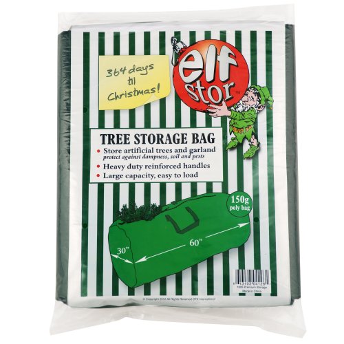 Elf Stor 1005 Premium Christmas Bag-Extra Large, For a 9 Foot Artificial Tree in Green-Easy Holiday Décor Storage, 9'