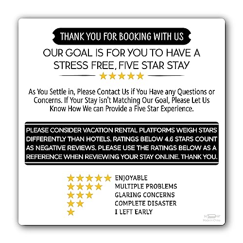 White & Black Airbnb Review Fridge Magnet, VRBO Airbnb...