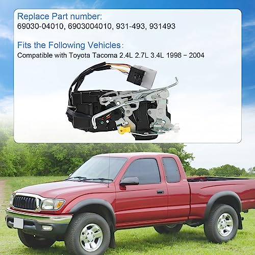 Image of Door Lock Actuator Motor Front Right Side Compatible with Toyota Tacoma 1998-2004 2.4L 2.7L 3.4L Replaces# 69030-04010 6903004010 931-493 931493