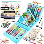 KINSPORY 290 PCS Art Set for Kids, Deluxe Coloring Drawing Art Supplies Case Gift for Teens Boys Girls 4 5 6 7 8 9 10 11 12