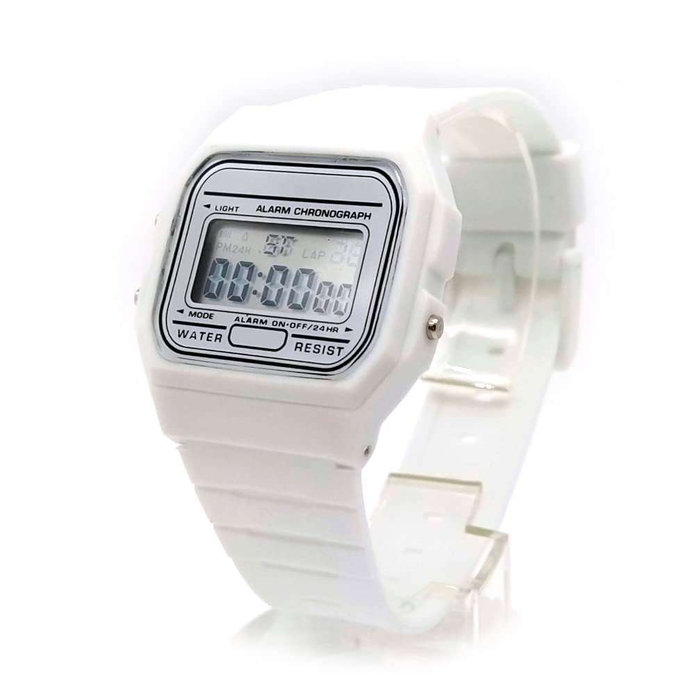 BDM Reloj de pulsera digital clásico Casiopea para hombre y mujer, niño y niña con alarma. Regalo de cumpleaños