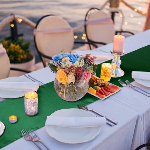 image for Bencailor Satin Table Runner Bulk 12 x 108 Inch Long Table Runners Bri