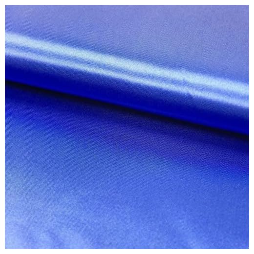 Tissu Satin uni Bleu roi x1m