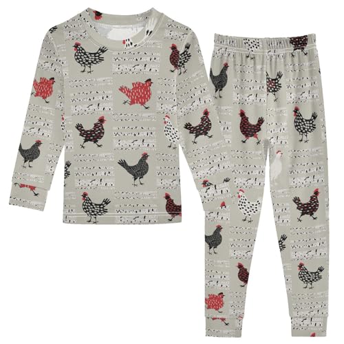 Pajama Sets Long Sleeve Soft Comfy Sleepwear 2 Piece PJS 3-8 Years