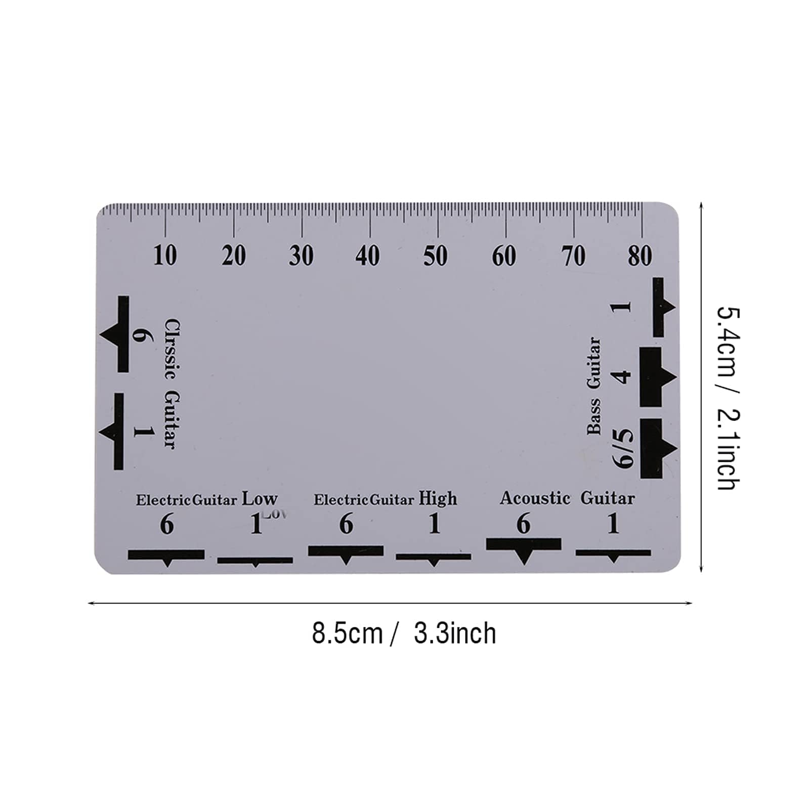 Aktion Ruler Snapklik.com : 2Pcs String Action Gauge Ruler Tool For Guitar Bass ...