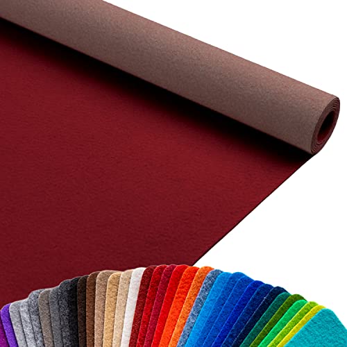 Primaflor Event-Teppich Meterware Podium - Burgund Wein-Rot, 1,00m x 3,00m, Viele Farben,...