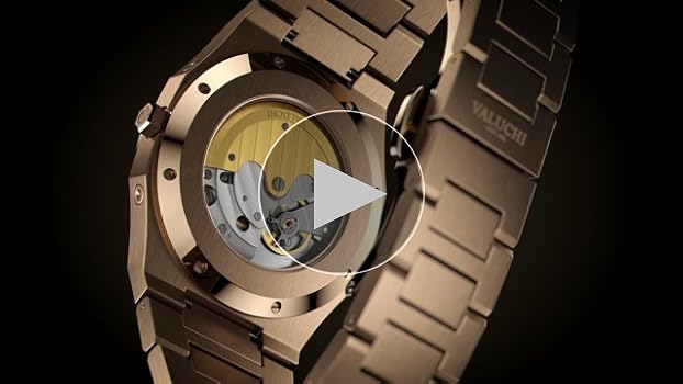 【美品】VALUCHI Rose Gold Black 自動巻き腕時計 Amazon | Valuchi Lunar Calendar Automatic ウォッチ - ローズ