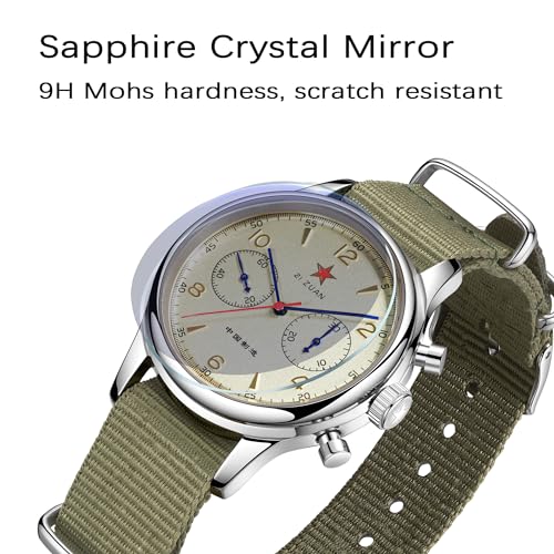 Image of HEMUDU Seagull 1963 ST19 Movement 40mm 38mm Mechanical Chronograph Sapphire Movement Swan Neck Men Watch