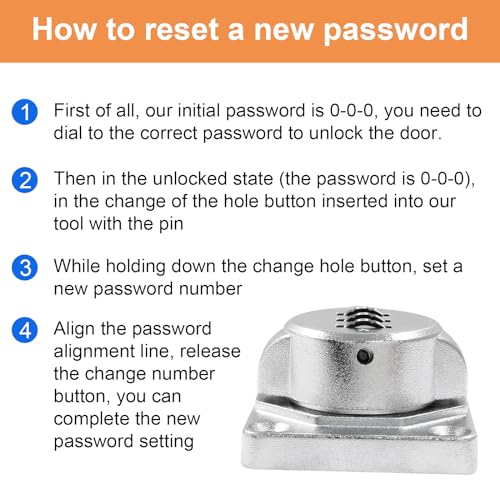 Image of Household Cabinet Password Hasp Locks Easy-to-Install Cabinets Combination Lock with Screws for Small Doors and Cabinets (Silver)