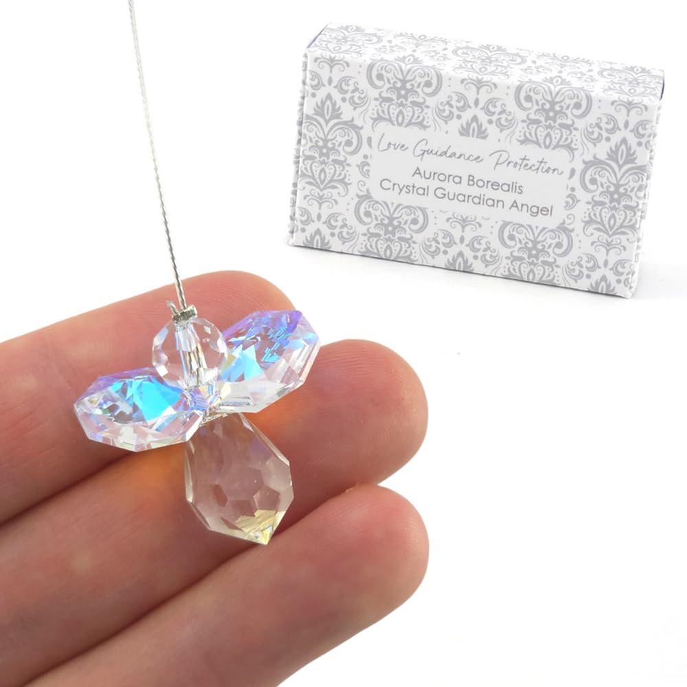 That's Crackers Aurora Borealis | Crystal Suncatcher Guardian Angel | Gift Boxed | Cracker Filler