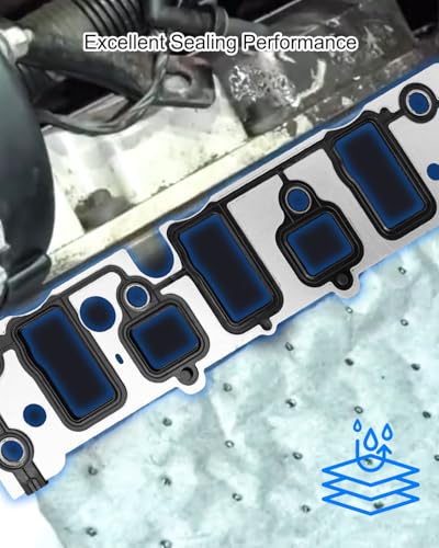 Image of MS98014T Engine Intake Manifold Gasket Set Fit for Buick Chevrolet | Replace 11-10563-01 111056301, Fit for LaCrosse Lucerne Impala Monte Carlo Pontiac Grand Prix Bonneville Oldsmobile Intrigue