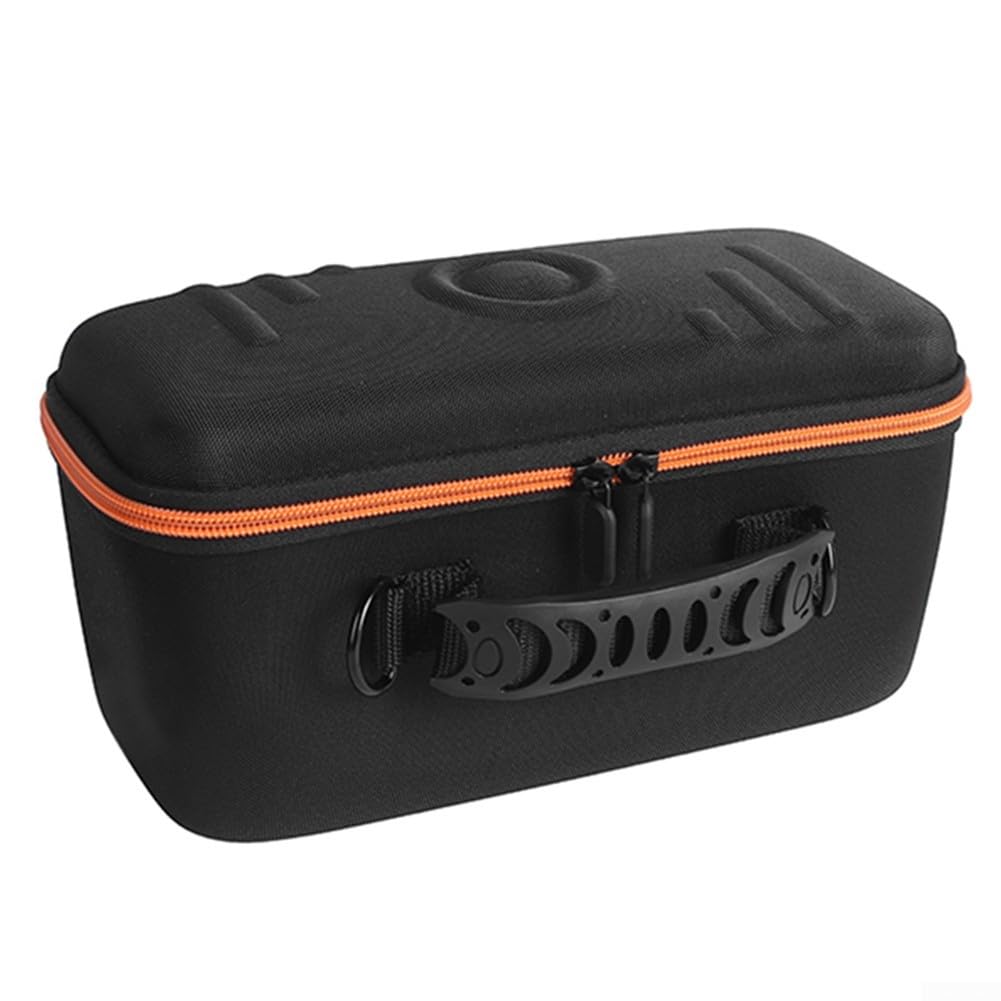 Étui de rangement en EVA avec fermeture éclair sécurisée pour protection contre les chocs pour haut-parleur Marshall Middleton II étanche pour une utilisation en extérieur (noir + orange)