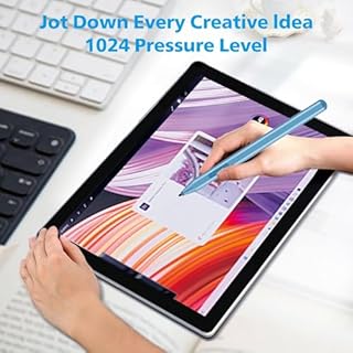 Stylus Pen for Microsoft Surface Pro12/11/10/9/8/X/7+/6/5/4/3, Surface Go 4/3/2/1, Surface Laptop1-5/Studio/Book 3/2/1 with Eraser Side Button,Palm Rejection,Tilt Function,1024 Pressure
