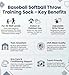 PBJay Brand Baseball Softball Throw Training Sock: Boost Arm Strength, Essential Baseball Softball Training Equipment, Adjustable Wrist Strap - Made in USA