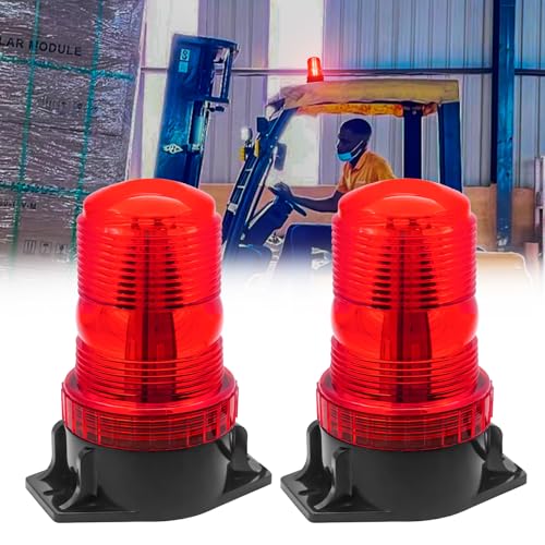 Biqing 2PCS 30LED Gyrophare LED Rouge,15W Lumière Stroboscopique D'urgence Attention Signalement lumières 12V 24V Feu Urgence Strobe pour Camion Chasse-Neige...