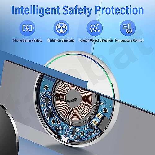 Image of 15W Fast Wireless Charger, Pack of 2 Max Qi-Certified Wireless Charging Pad Compatible with iPhone X /Xs /Xr /11 /11Pro /12 /12Pro /13 /13Pro /14 /14Pro /14Pro