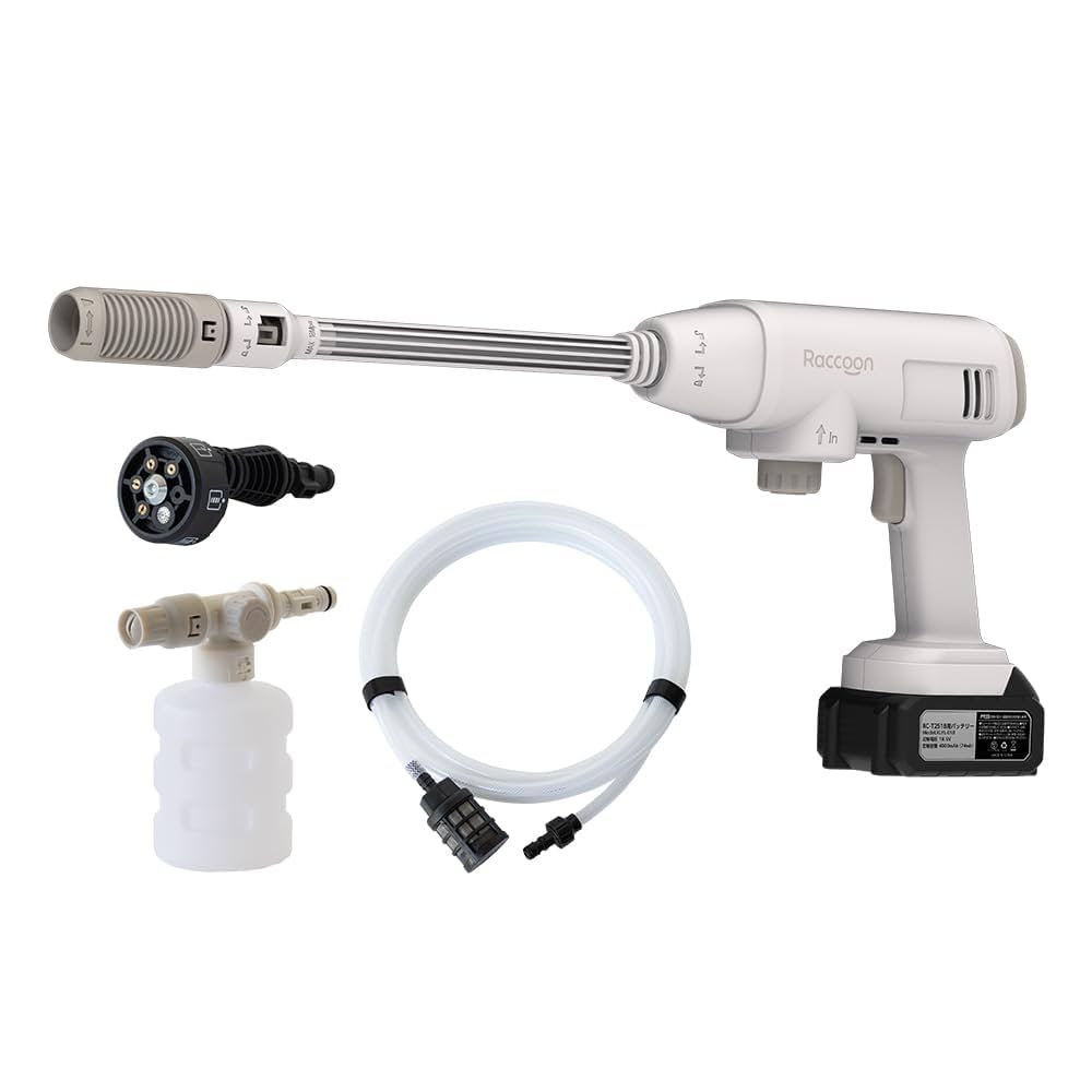 【新品】スリーアップ Raccoon 充電式 ポータブル高圧洗浄機 Lタイプ Amazon | スリーアップ Raccoon 充電式 2.2MPa ポータブル