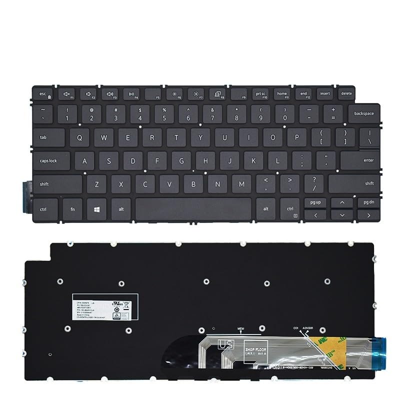 Clavier Inspiron 5400 et 5300 noir disposition US pour remplacement portable Dell