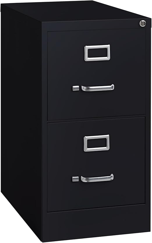 Realspace® 22"D 2-Drawer Vertical File Cabinet, Black
