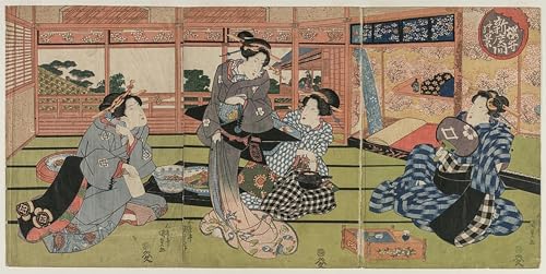 Pintura de Utagawa Kunisada en lienzo texturizado de alta definición 60x90cm