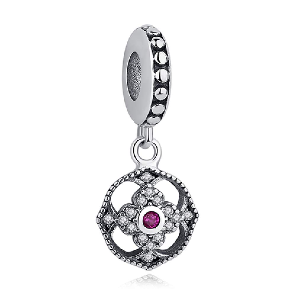 CGCSYZ 925 Sterling Silver Charm Rose Gold Pink Ladybird Charm Fit Bracelet Beads for Jewelry Making (PY1833)