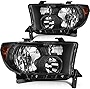 ECCPP Headlight Assembly For Toyota Sequoia 2008-2017 For Toyota Tundra 2007-2013 Driver and Passenger Side Headlamps
