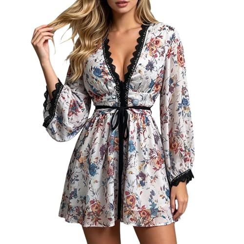 Robe d'automne en mousseline chic pour femme