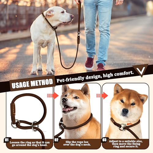 Coleira de treinamento Qianruida durável para cães, forte e ajustável, ideal para treinamento, camin